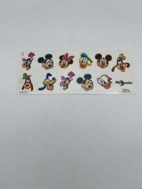 Vintage Disney Movie Club Character Sticker Sheet Mickey Minnie Donald Pluto Jim